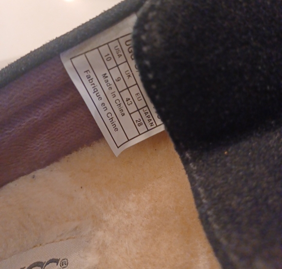 UGG Adler Men's Black Slip On Suede Loafers Slippers Driving Shoes SZ 10 - Picture 9 of 12